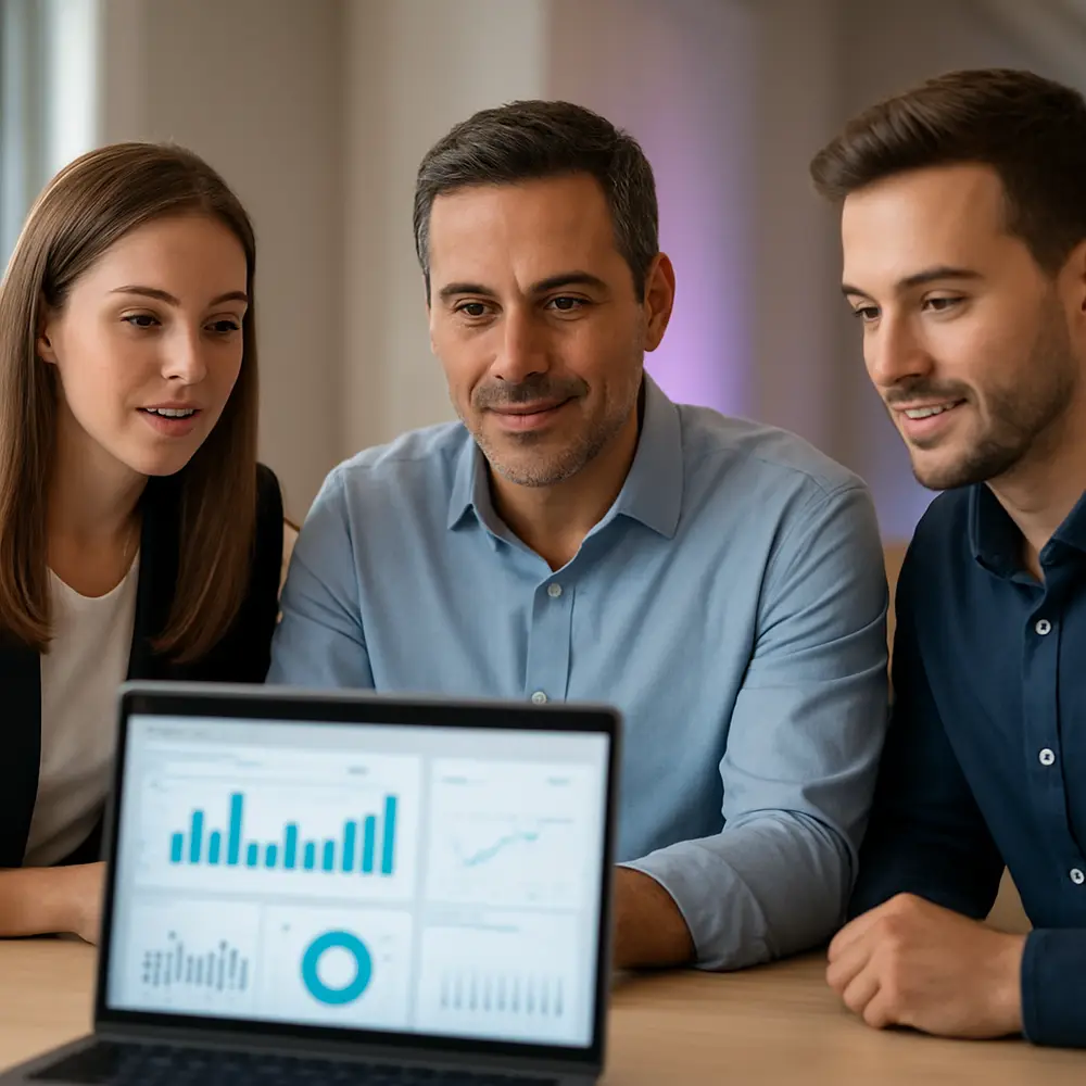 The Rocket team working with data and dashboards